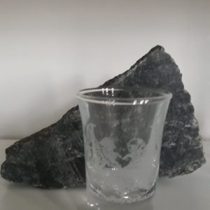 Shotglas 6 X 3.4 cl gegraveerd logo